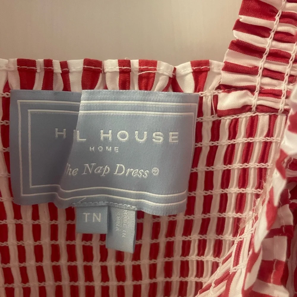 Hill House The Ellie Nap Dress Cherry Stripe - Picture 3 of 5